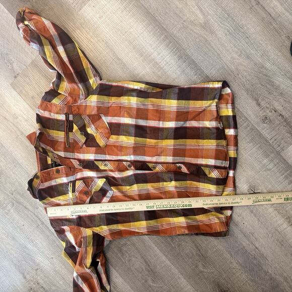 Smoke Rise Men's Plaid Button Down Shirt Orange, Yellow,brown Size XL - Picture 7 of 8